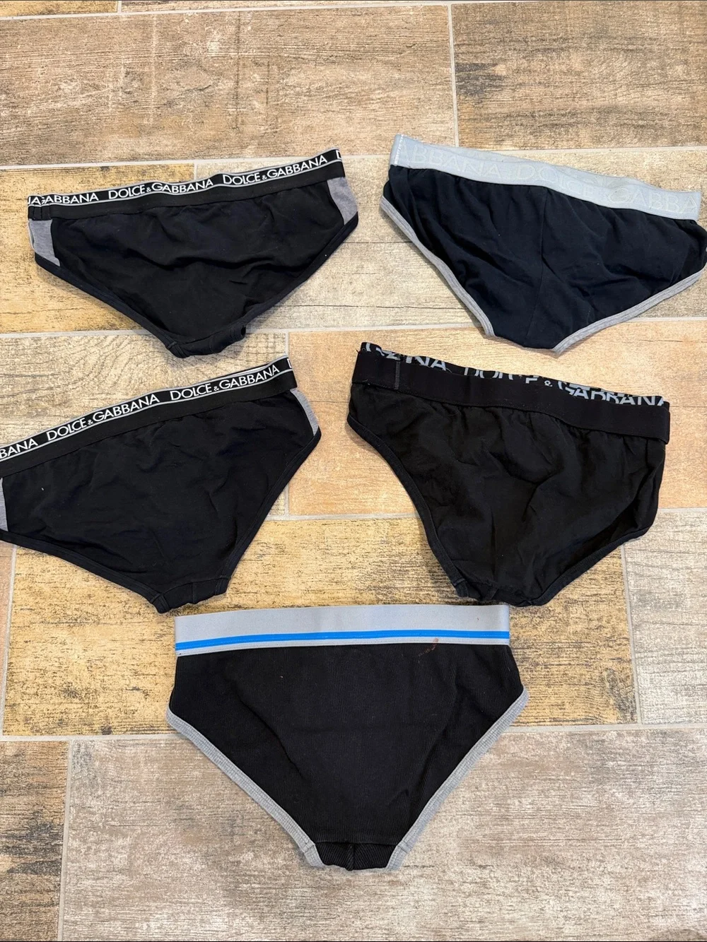 Dolce & Gabbana Men's Black Briefs Set of 5 Pairs Mens Small S